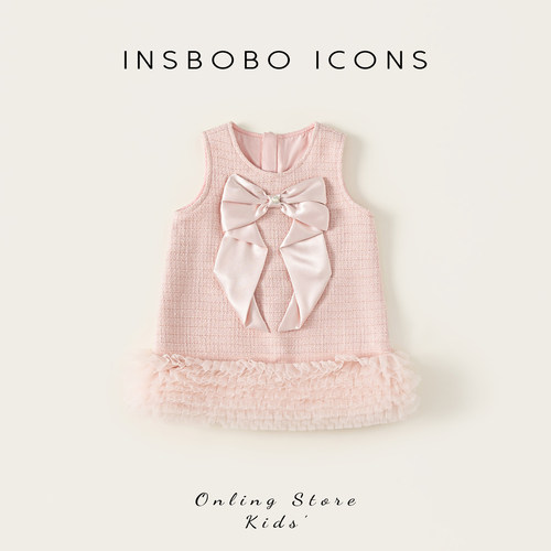INSbobo女童连衣裙春秋时髦童装