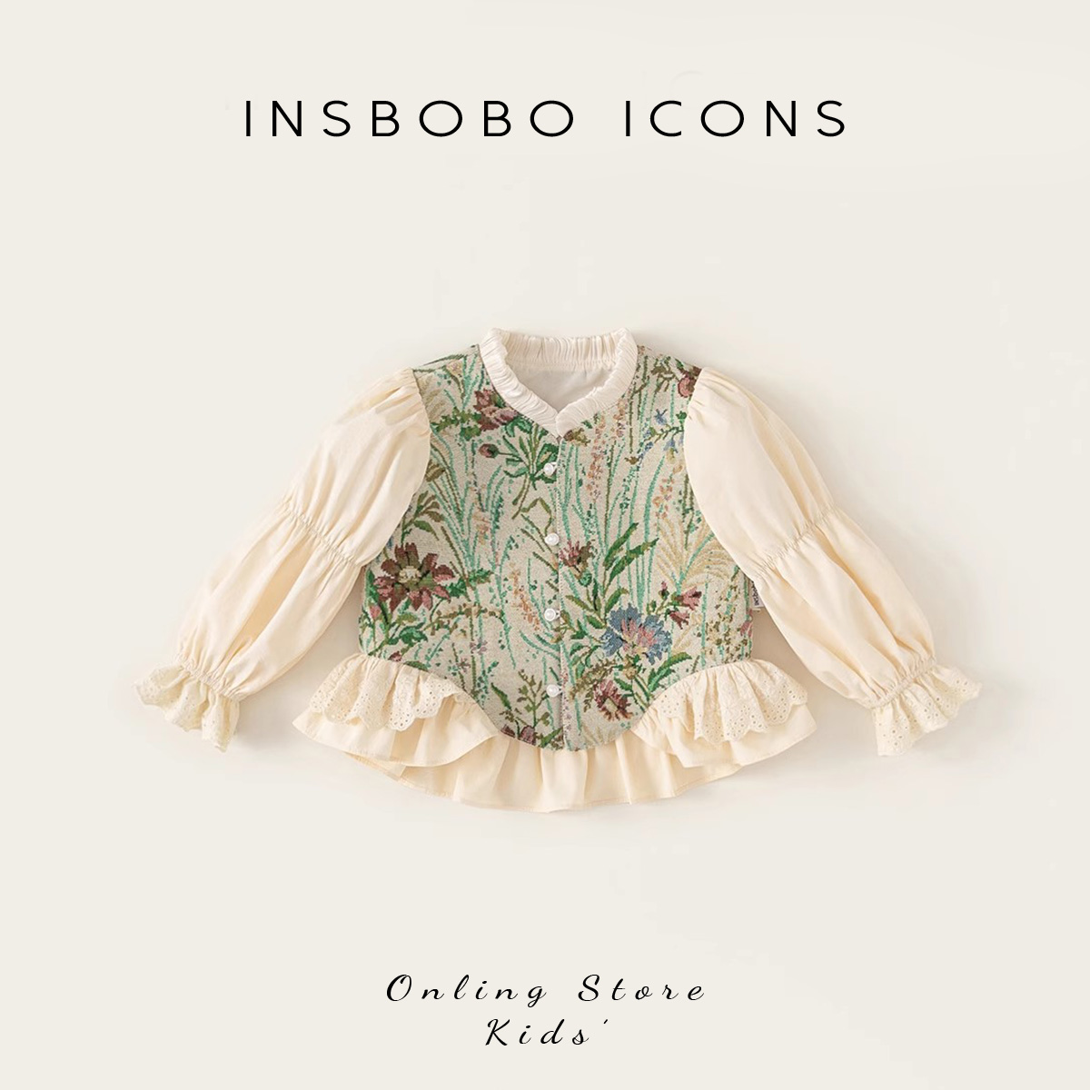 INSbobo女童衬衫秋装长袖儿童2025秋季新款法式复古小童衬衣