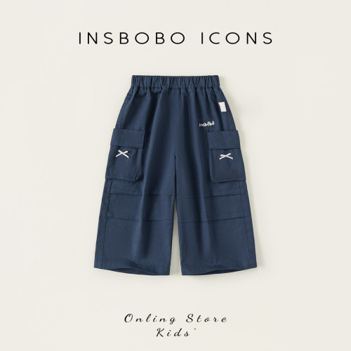 INSbobo儿童蝴蝶结装饰工装裤