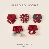 儿童围脖新年红色女童秋冬款 INSbobo宝宝围巾2025冬季 新款 过年