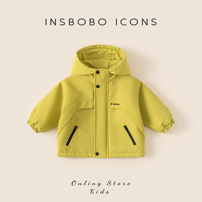 INSbobo儿童帅酷纯色棉服