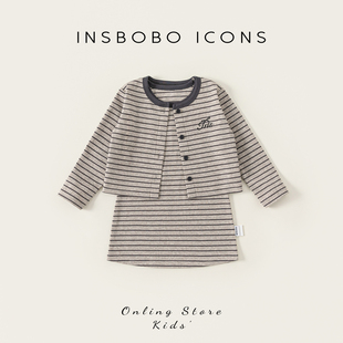 INSbobo女童套装2026春季新款儿童套裙时髦女孩裙子宝宝衣服童装