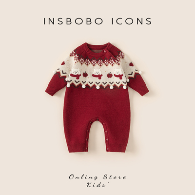 INSbobo儿童冬装毛衣爬服