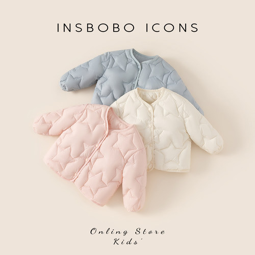 儿童羽绒服女童羽绒服90白鸭绒羽