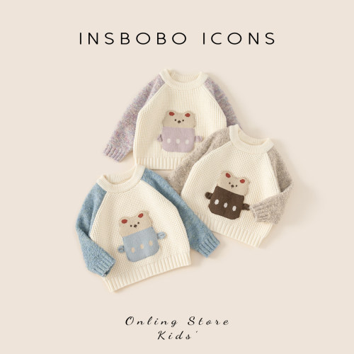 INSbobo儿童毛衣卡通毛衣