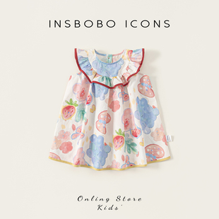 INSbobo女童裙子儿童公主裙2026夏季新款宝宝连衣裙女孩好看衣服