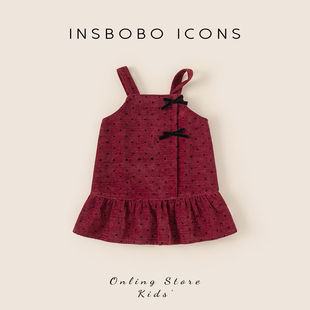 INSbobo周岁女宝礼服2025冬季新款加绒洋气小公主冬装女童冬裙潮