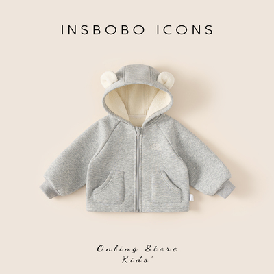 INSbobo儿童连帽小耳朵卫衣外套