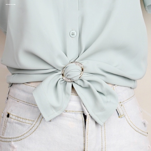 衣角扣上衣夹子收腰神器扎衣服下摆固定t恤打结圆形扣环时尚百搭