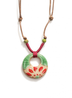 手工陶瓷项链复古陶艺民族风格中