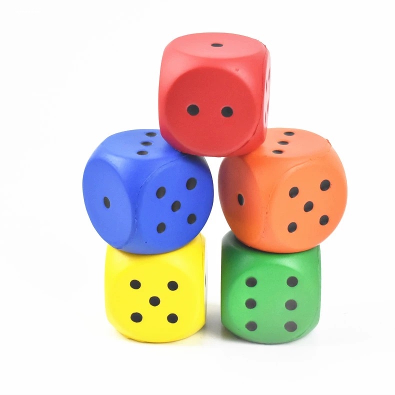 减压发泄海绵骰子幼儿园认知助学软色子大号飞行棋玩具筛子