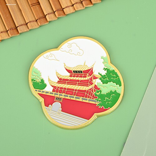 原创南昌滕王阁冰箱贴金属烤漆珐琅文创冰箱贴磁铁纪念小礼品批发