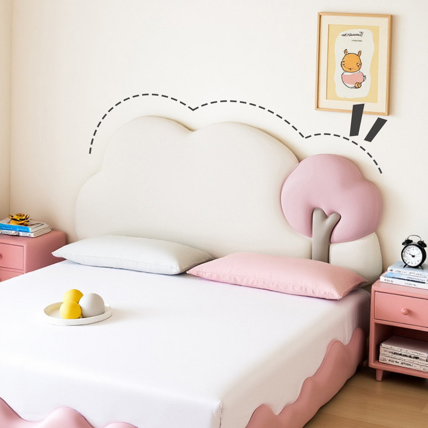 小云朵无床头软包靠背垫儿童房榻榻米床头靠垫2025新款防撞大靠枕,居家布艺,床头靠垫,淘宝优惠券,粉丝福利购,淘宝优惠卷