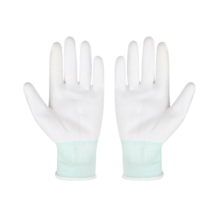 来安之PU涂掌手套防滑耐磨工作手套电子车间无尘车间劳保手套