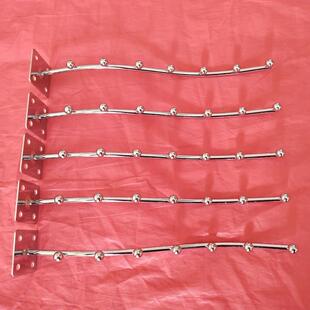 简易衣架墙上固定式服装店衣服架挂钩墙上挂衣钩壁挂上墙不绣钢色