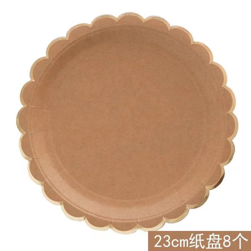 一次用餐盘子性加厚牛皮