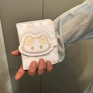 钱包女学生高颜值ins风可爱猫咪三折钱包小巧卡包大容量多卡位短
