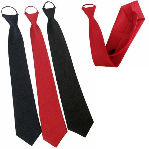 红领巾不用打结儿童领带大童男童免打结黑红领带男正装商务领带拉