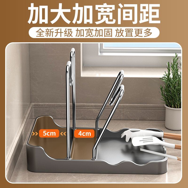 厨房放各种锅盖的架子台图片