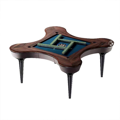 轻奢风实木异形麻将机不锈钢高端