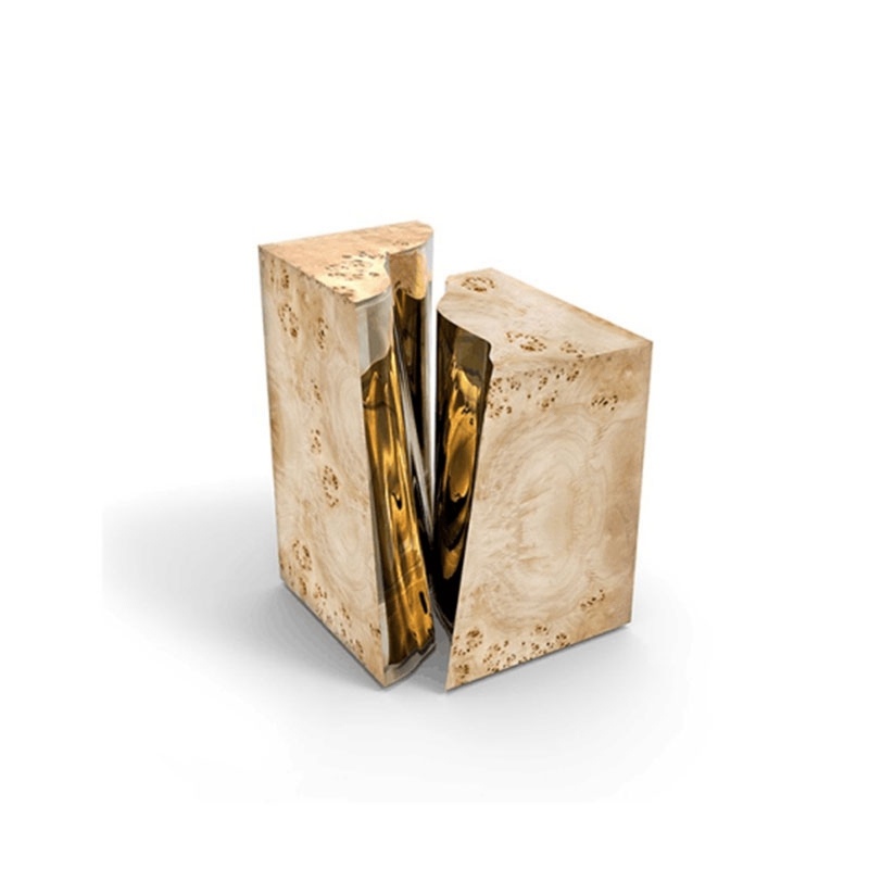 轻奢异形不锈钢奢华边几创意艺术