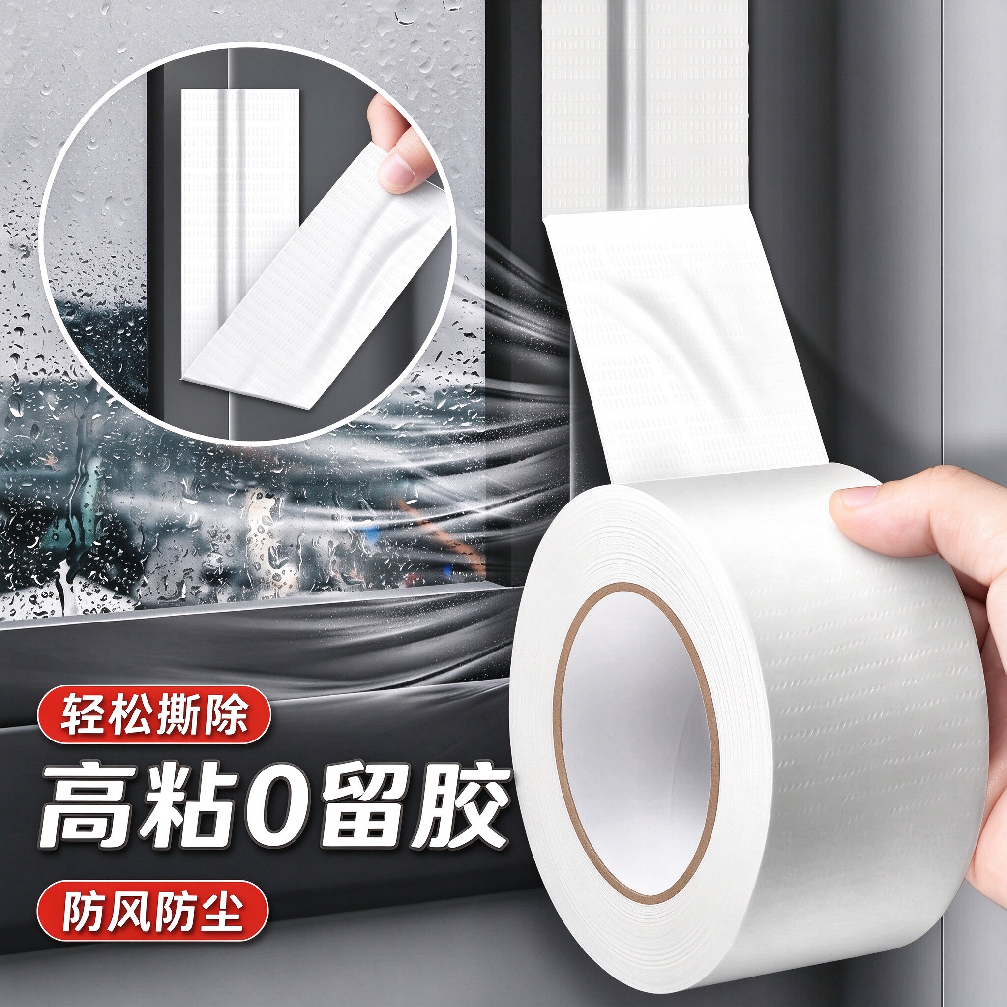 窗户密封胶带冬天防漏风贴防寒冷保暖保温膜台风门窗缝隙挡风神器