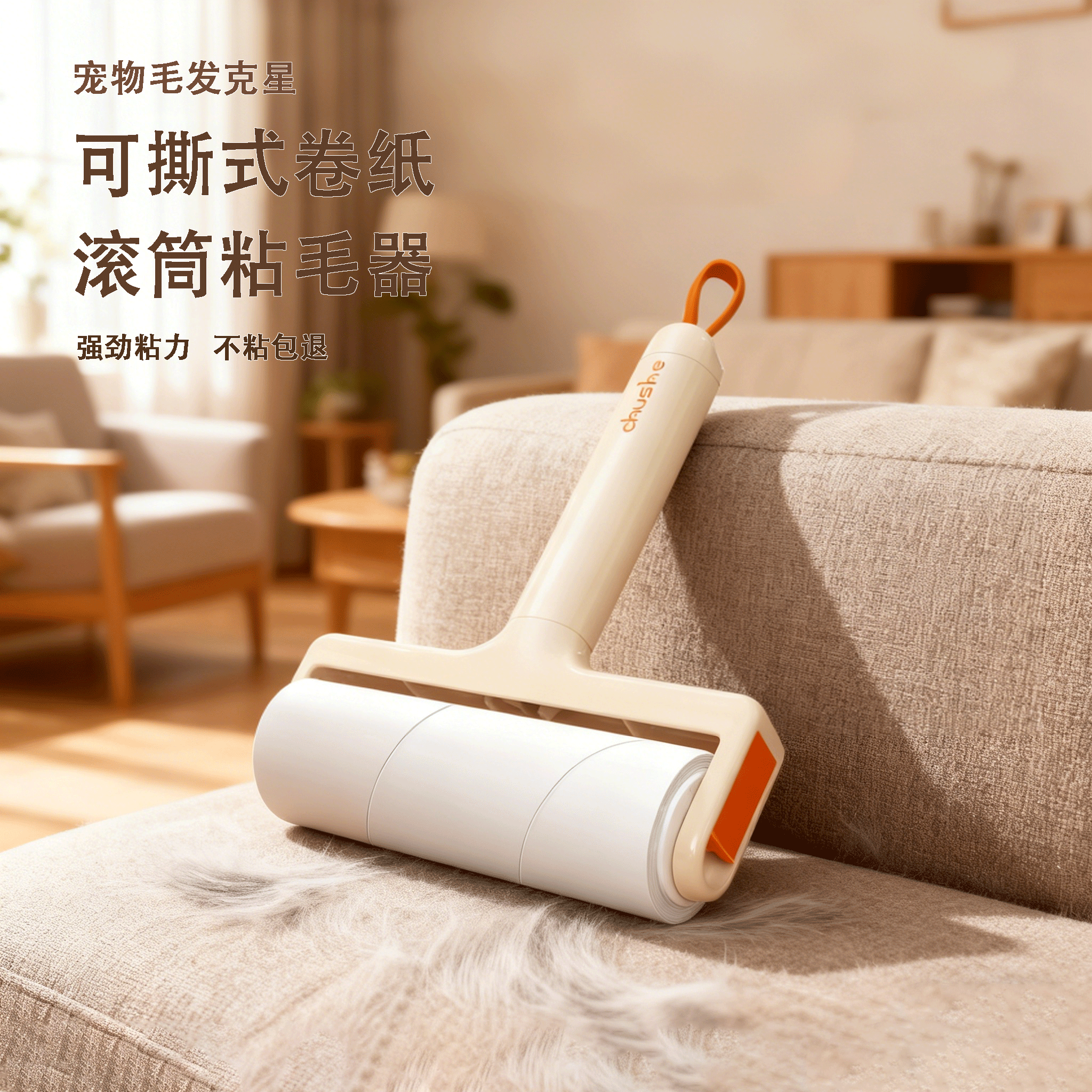 可撕式粘毛器滚筒家用替换卷纸