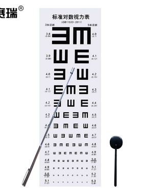 安赛瑞 视力表 实验室标准对数视力表视力测表 3m/5m 600531 SYS
