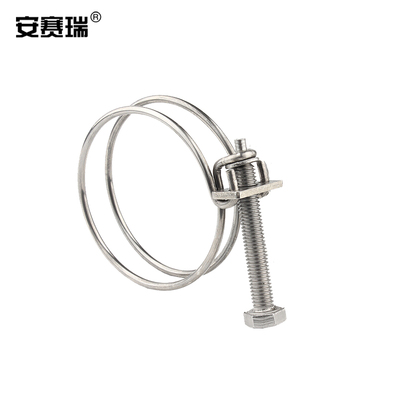 安赛瑞 喉箍 304不锈钢双钢丝抱箍 Φ31-35x2.0MM 10个520424 BJ