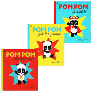 英文原版绘本 Pom Pom is Super/Panda Gets the Grumps/the Champion 3册套装 Sophy Henn 儿童心理成长 情绪管理图画故事书