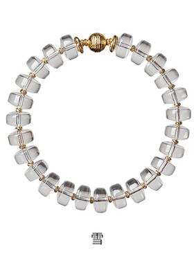 天然白水晶合金手串设计师款权威检测