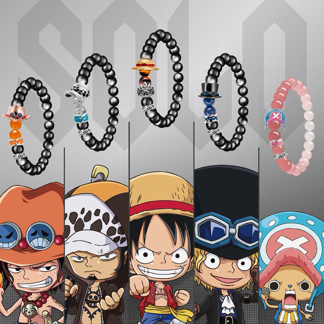 RASTACLAT&times;SOLO航海王彩色帽子 路飞新中式男女情侣手链串礼物