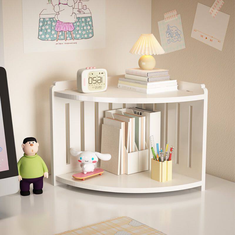 办公桌好物女生工位收纳简易桌上书架学生宿舍桌面置物架办公桌多