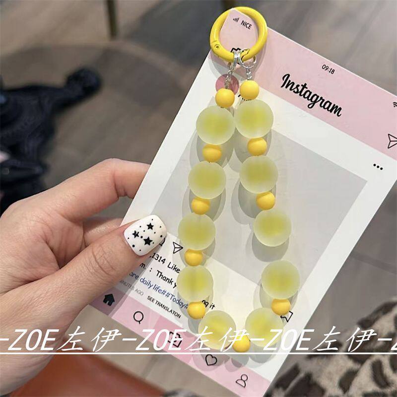 手机吊坠挂件女款彩色磨