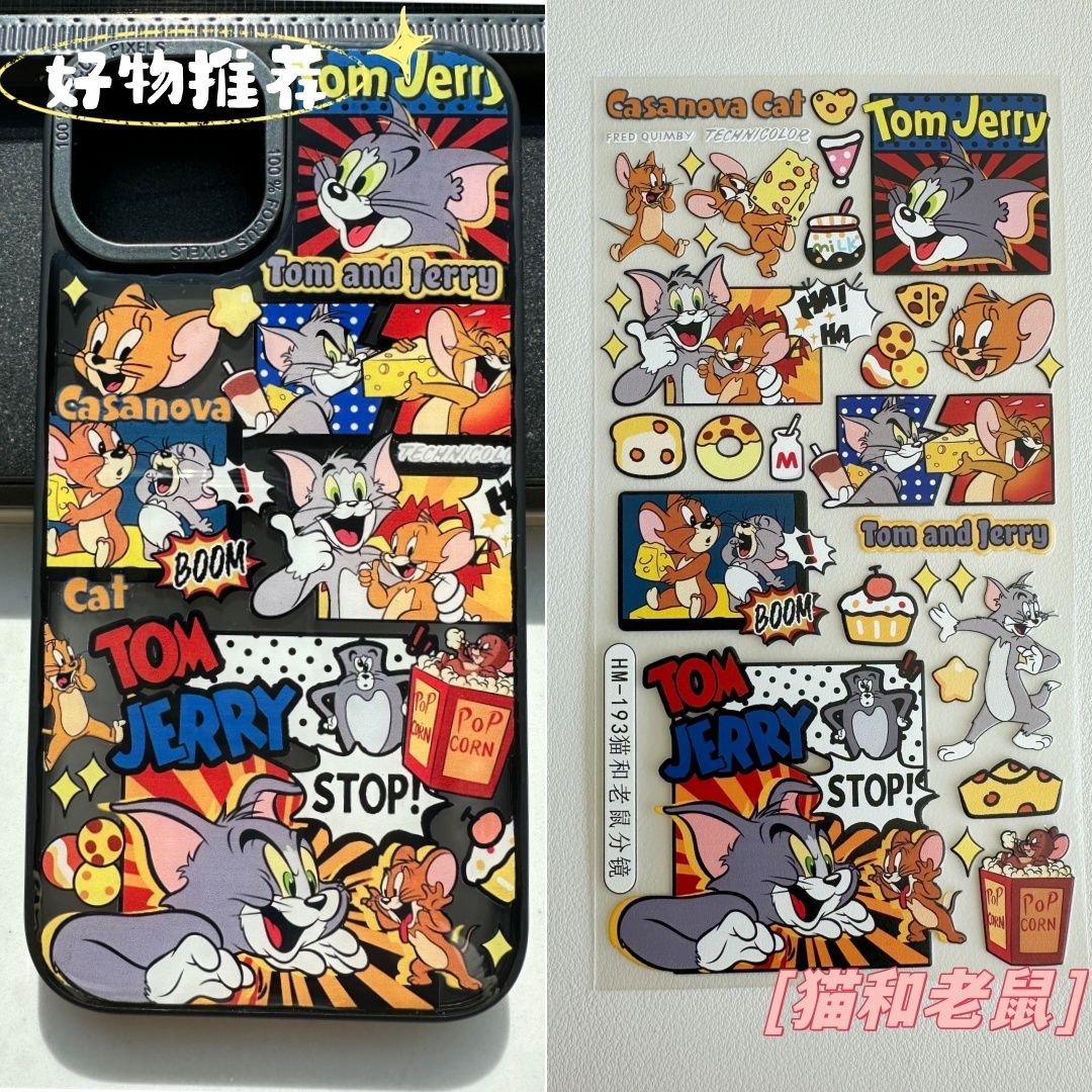 手机壳贴纸日系可爱猫和