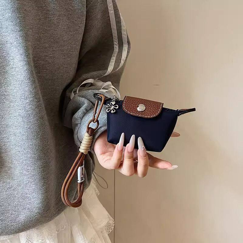 超迷你小挂包新款超迷你尼龙饺子包零钱包挂饰卡包钥匙耳机口红收