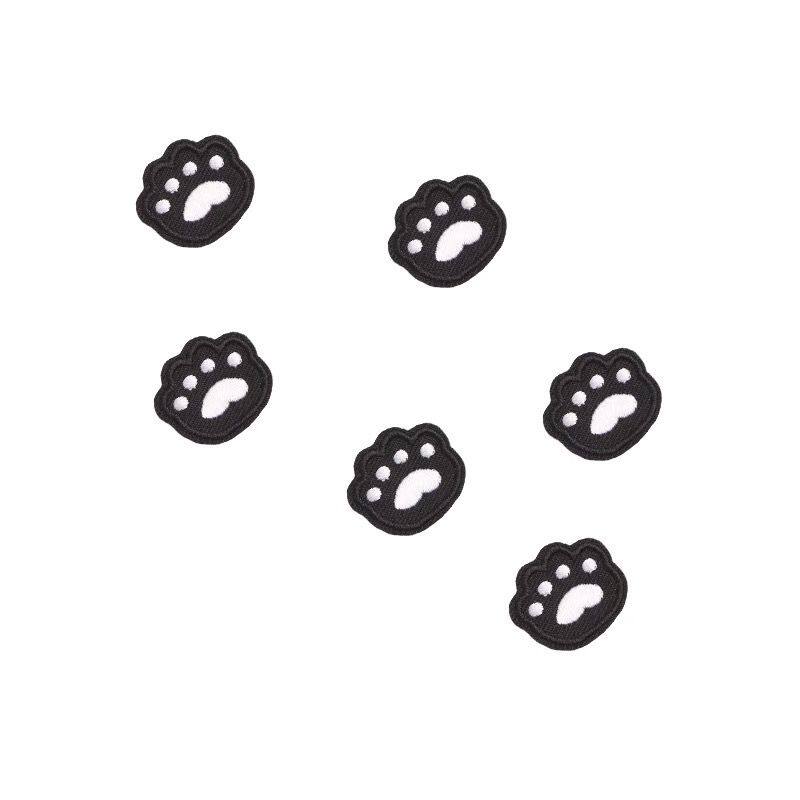 补衣服图案可缝可贴自粘卡通脚印刺绣布贴补丁贴衣服羽绒帽子装饰