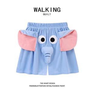 大象短裤睡裤男女搞怪可爱大象鼻子小飞象睡裤小丑鱼短裤情侣睡裤