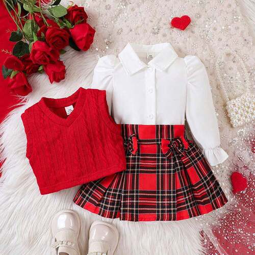 3piece girls set for spring fall includes long sleeve