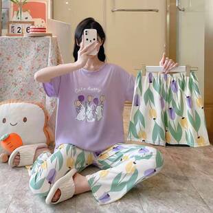 girls leopard print short sleeve tee elastic waist shorts