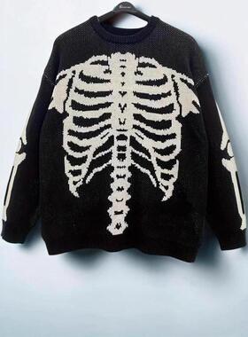 Womens Casual Halloween Themed Skeleton Drop Shoulder