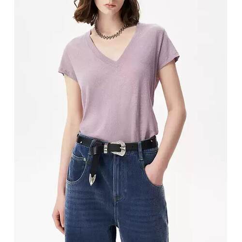 Womens Sleeve Linen Shirts Casual Spring Summer V Neck Crop
