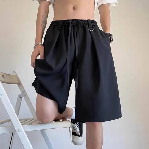 Men color five point suit shorts straight leg durable easily