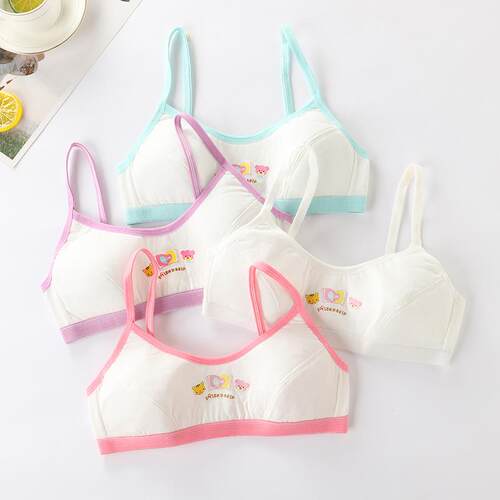 2026 new 4piece set girls bralette small backless underwear