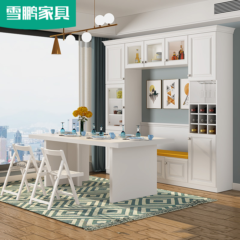 家用餐厅卡座柜子一体组合酒柜