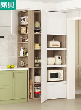简约厨房餐边柜客厅高柜靠墙一体茶水餐厅多功能储物碗柜6G328
