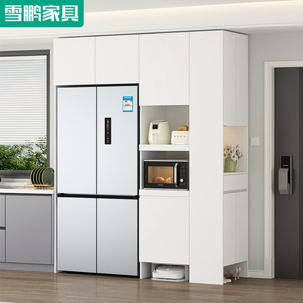 厨房电器收纳高柜嵌入式冰箱柜门厅鞋柜一体靠墙餐边收纳柜6G350