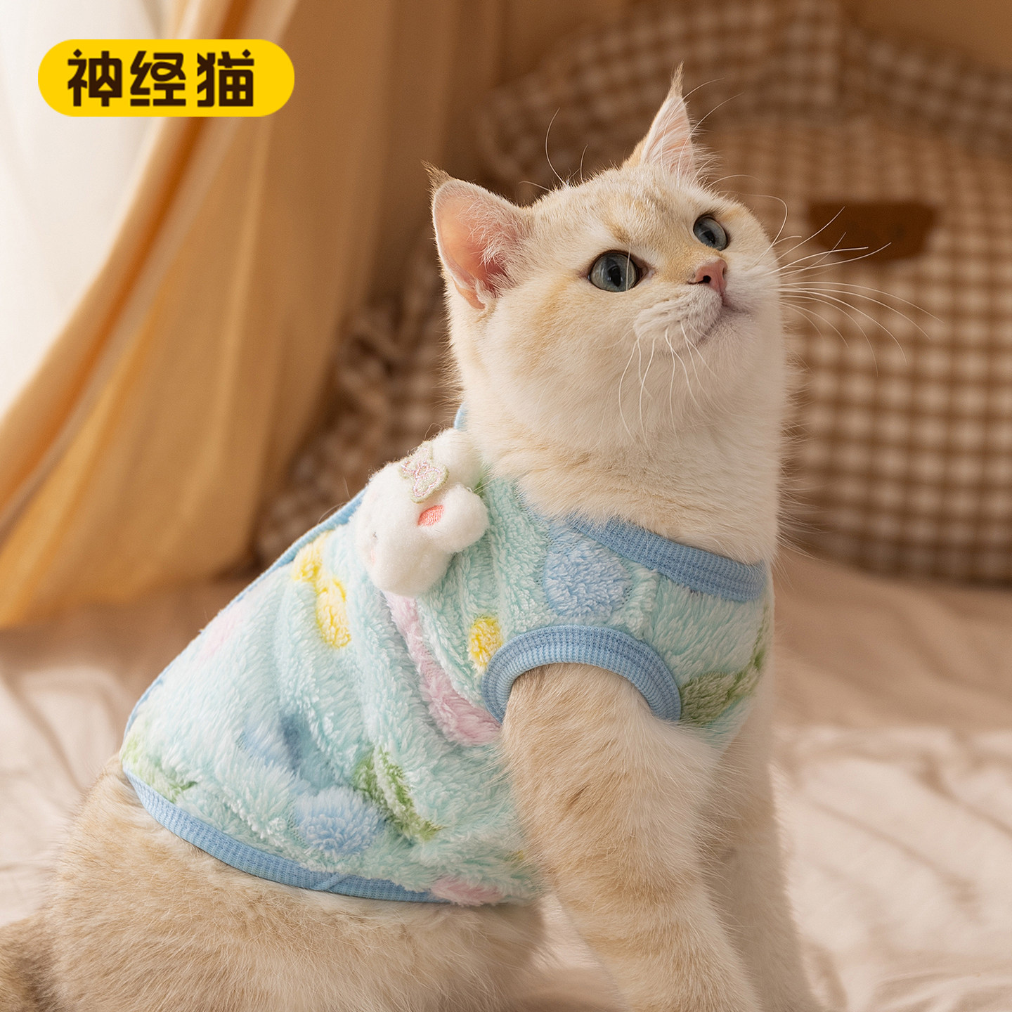 猫咪衣服绒衣马甲外套无袖保暖背心舒适透气猫狗四季通用猫衣服,宠物/宠物食品及用品,猫宠物服装/雨衣（新）,淘宝优惠券,粉丝福利购,淘宝优惠卷