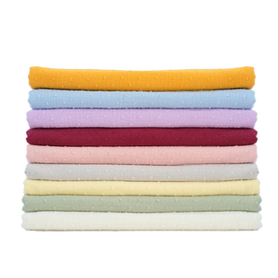 纯棉布料剪花双层纱布绉布100全棉皱布宝宝睡衣家居diy面料布头