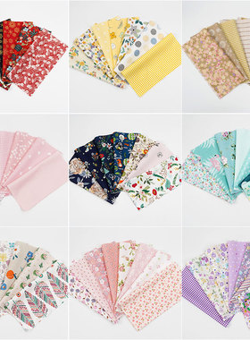 纯棉拼布布组全棉印花布料碎布小布头娃衣发圈清仓手工diy面料